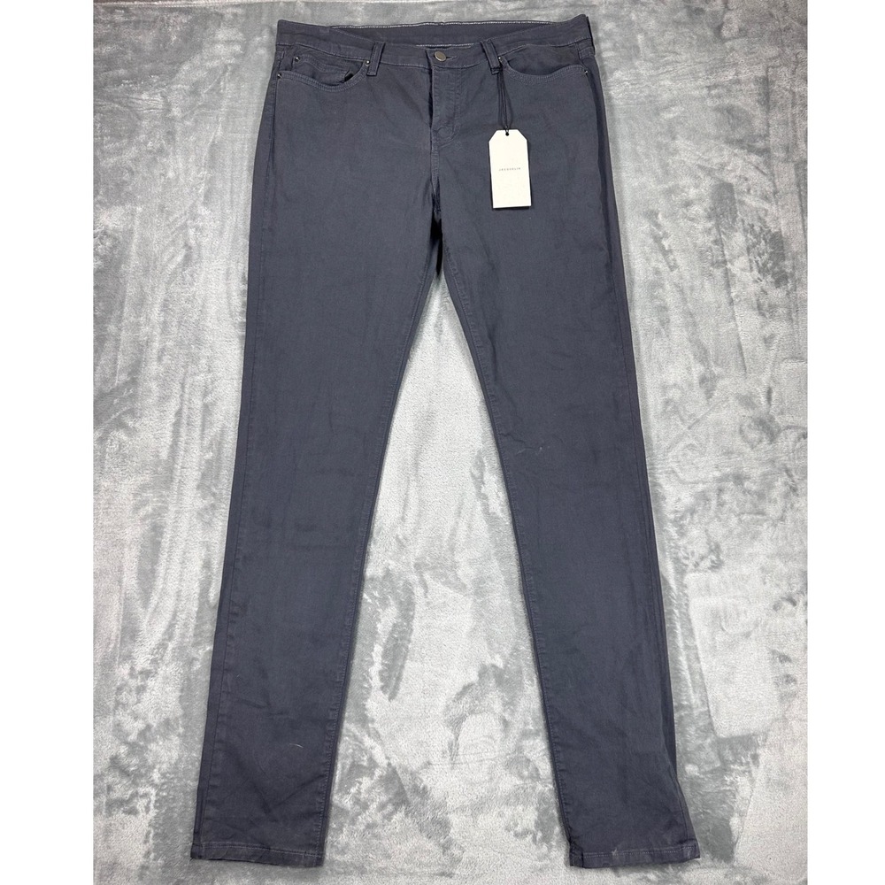 Jacquelin JQLN Skinny Pants Slate Gray Made in USA JQC320 Size 31/13‎ NEW